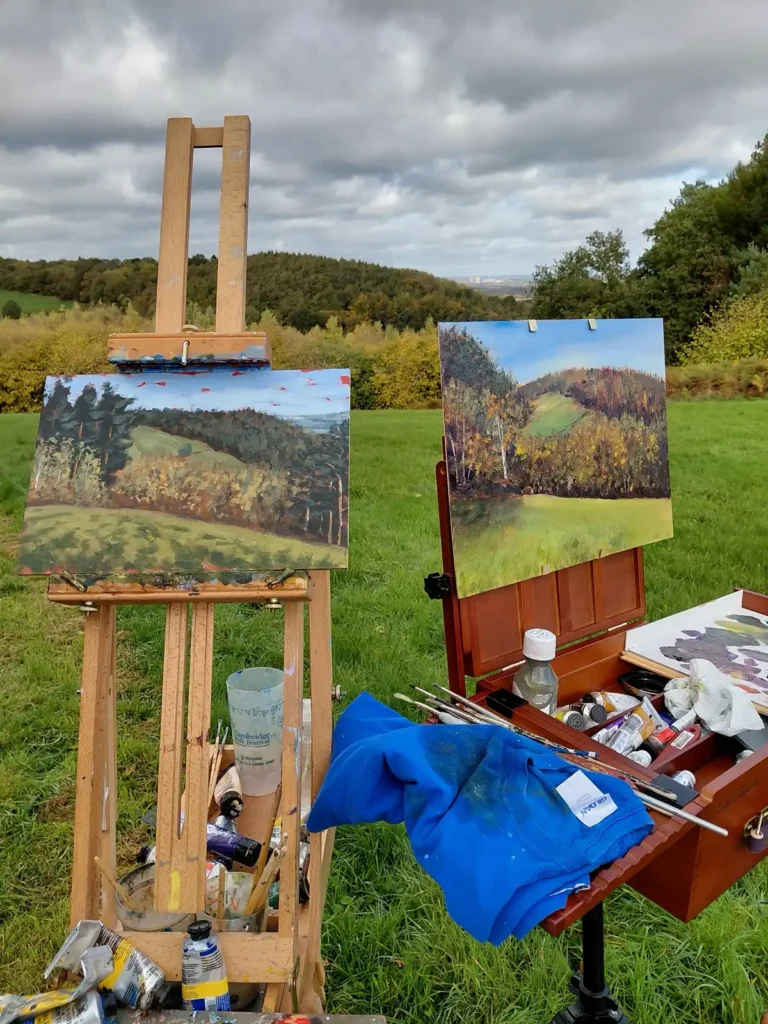 Some artwork created during a Come Paint With Me session