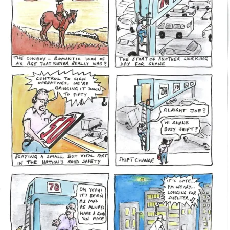 Desperado Comic Strip drawn by Richard Trigg
