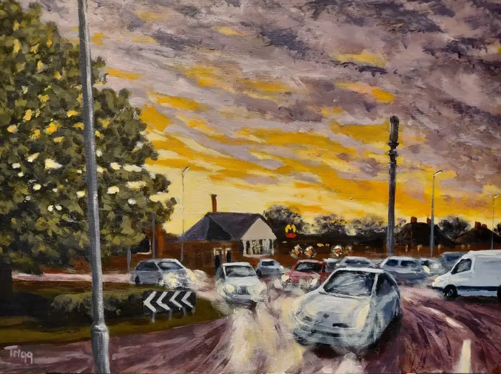 Shelthorpe Lights - a painting by Richard Trigg