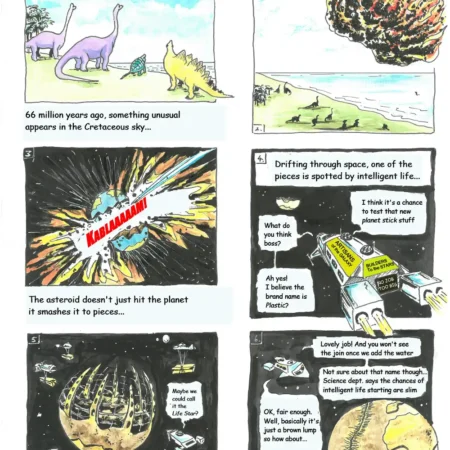 Page 1 of The Truth is Plastic - a comic strip by Richard Trigg