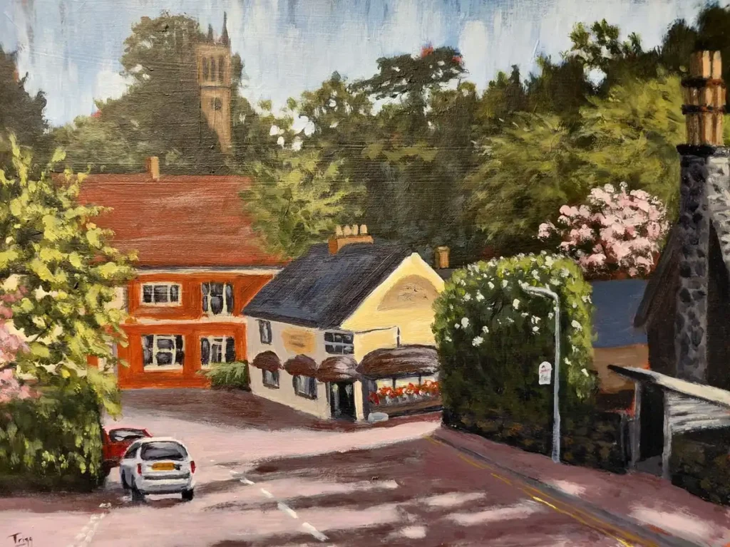 Village Green, a painting by Richard Trigg