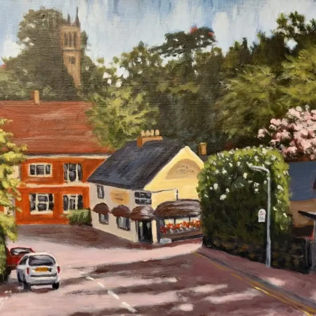 Village Green, a painting by Richard Trigg